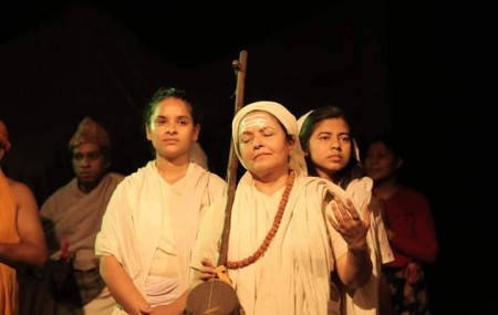 योगमाया नाटकको दृश्य। तस्बिरः टंक चौलागाईंको फेसबुक