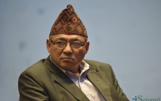 गृहमन्त्री थापा। सेतोपाटी फाइल।